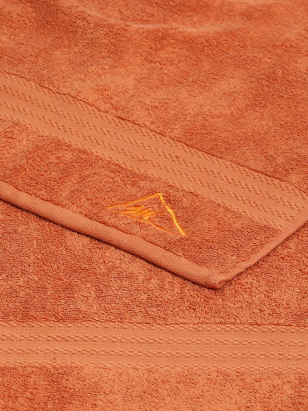 Orange Cotton Solid 400 GSM Bath Towel (Jazz) - Image 4