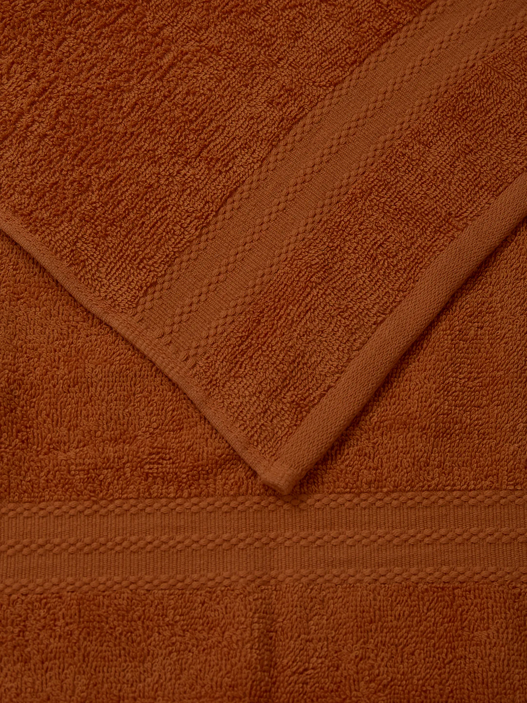 Orange Pure Cotton Solid 380 GSM Hand Towel 2 Pc Set (Jazz Collection) - Image 9