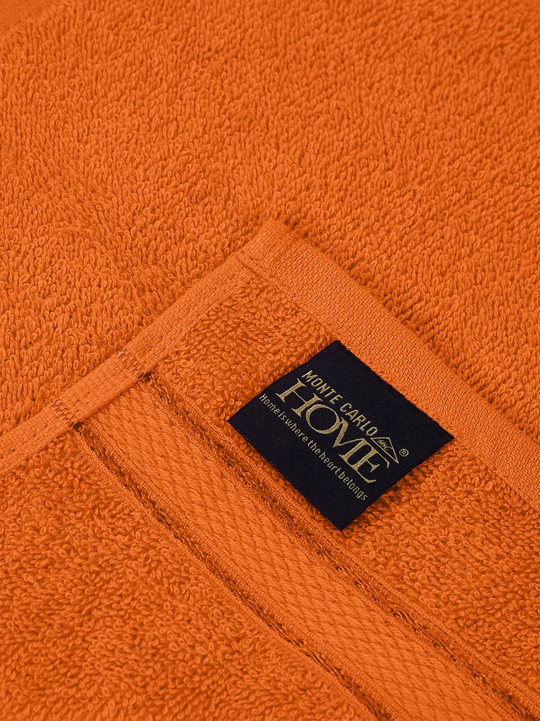 Orange Pure Cotton Solid 400 GSM Face Towel 4 Pc Set (Jasper Collection) - Image 5