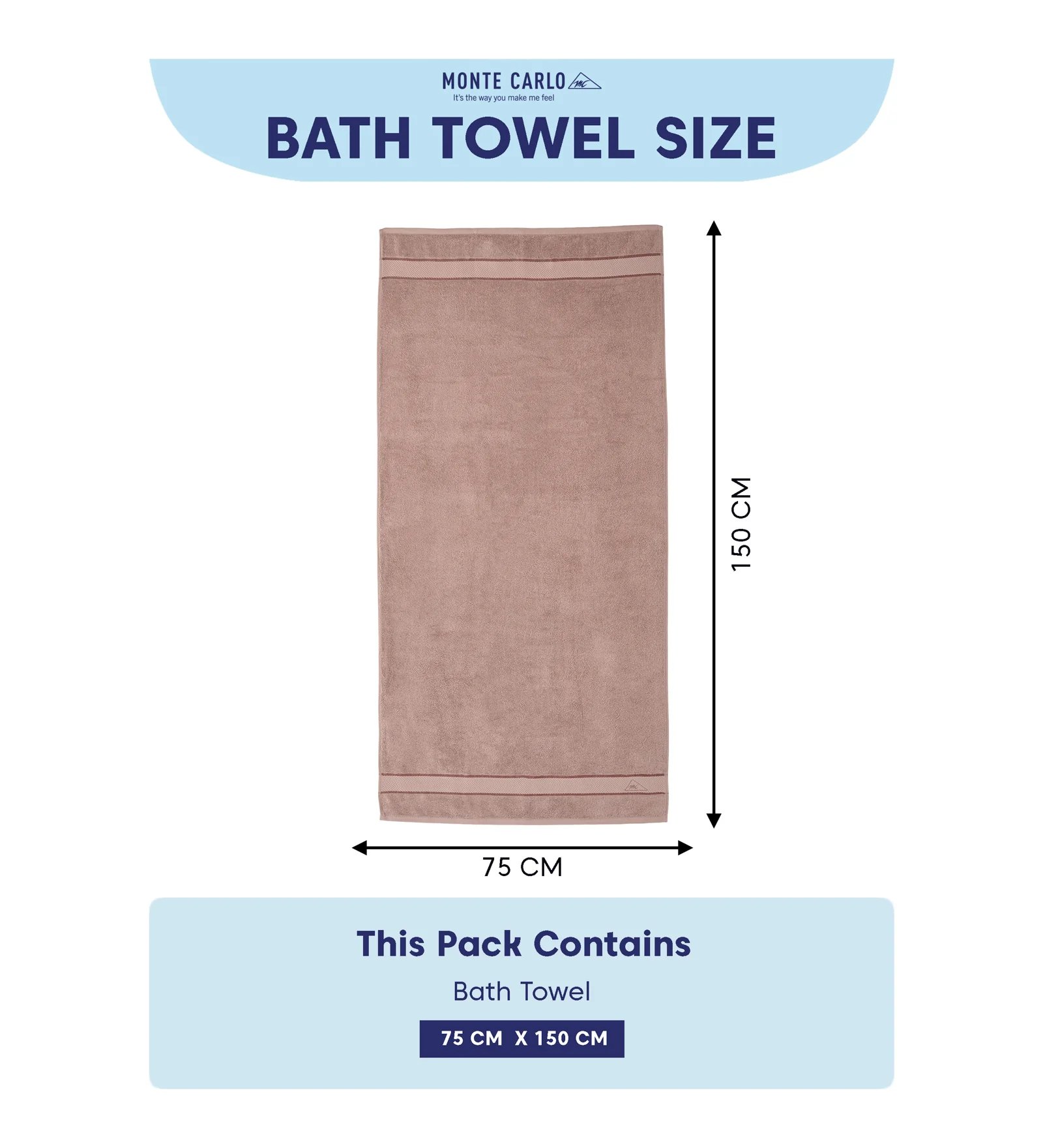 Peach Pure Cotton Solid 450 GSM Bath Towel 1 Piece (Oasis Collection) - Image 8