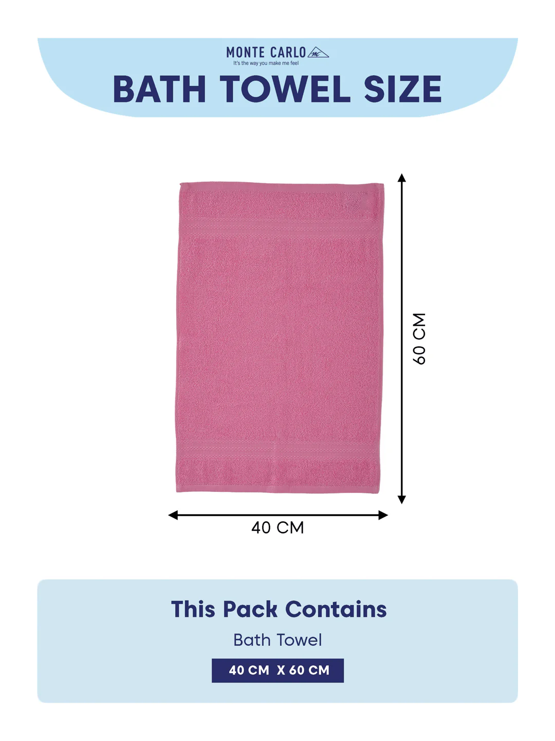 Pink 100% Cotton Solid 380 GSM Bath Towel Jazz 4 Pc Set Gifting Box Pack - Image 11