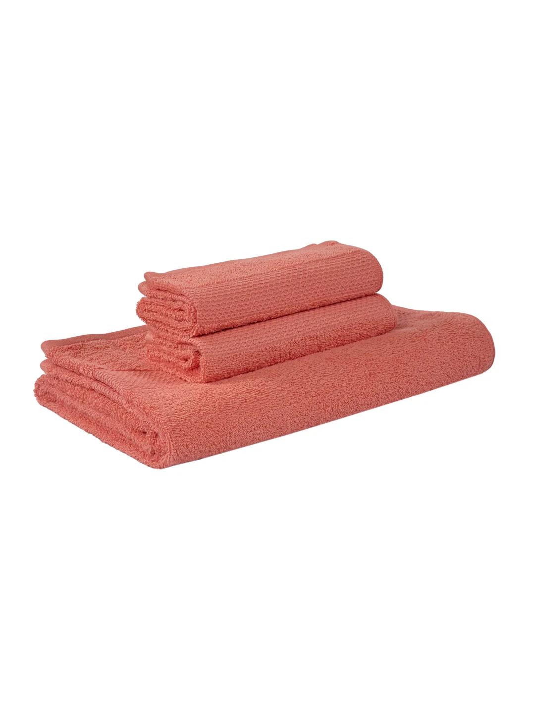 Pink 100% Cotton Solid 380 GSM Bath Towel Super Charm 3 Pc Set Gifting Box Pack - Image 4
