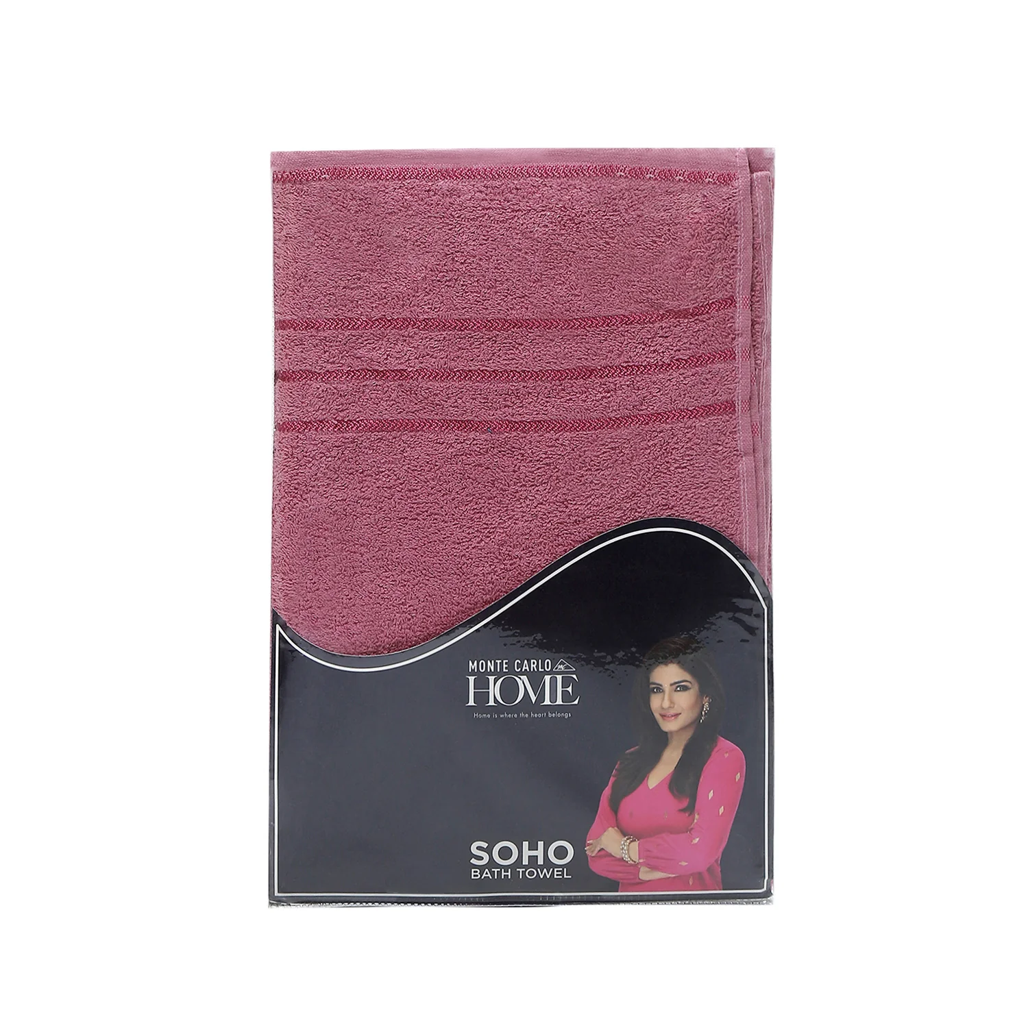 Pink Cotton 350 GSM Bath Towel - Image 5