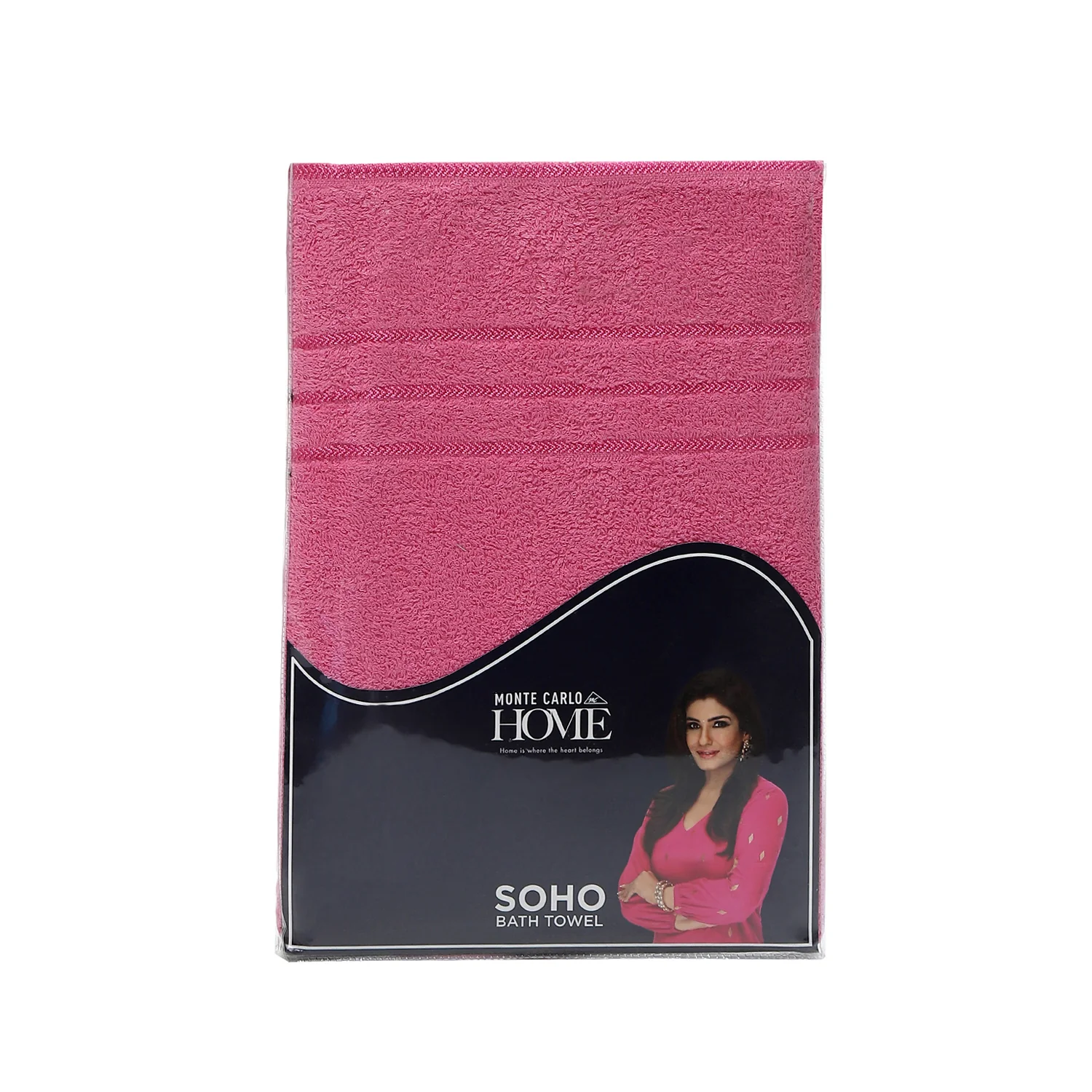 Pink Cotton 350 GSM Bath Towel - Image 5
