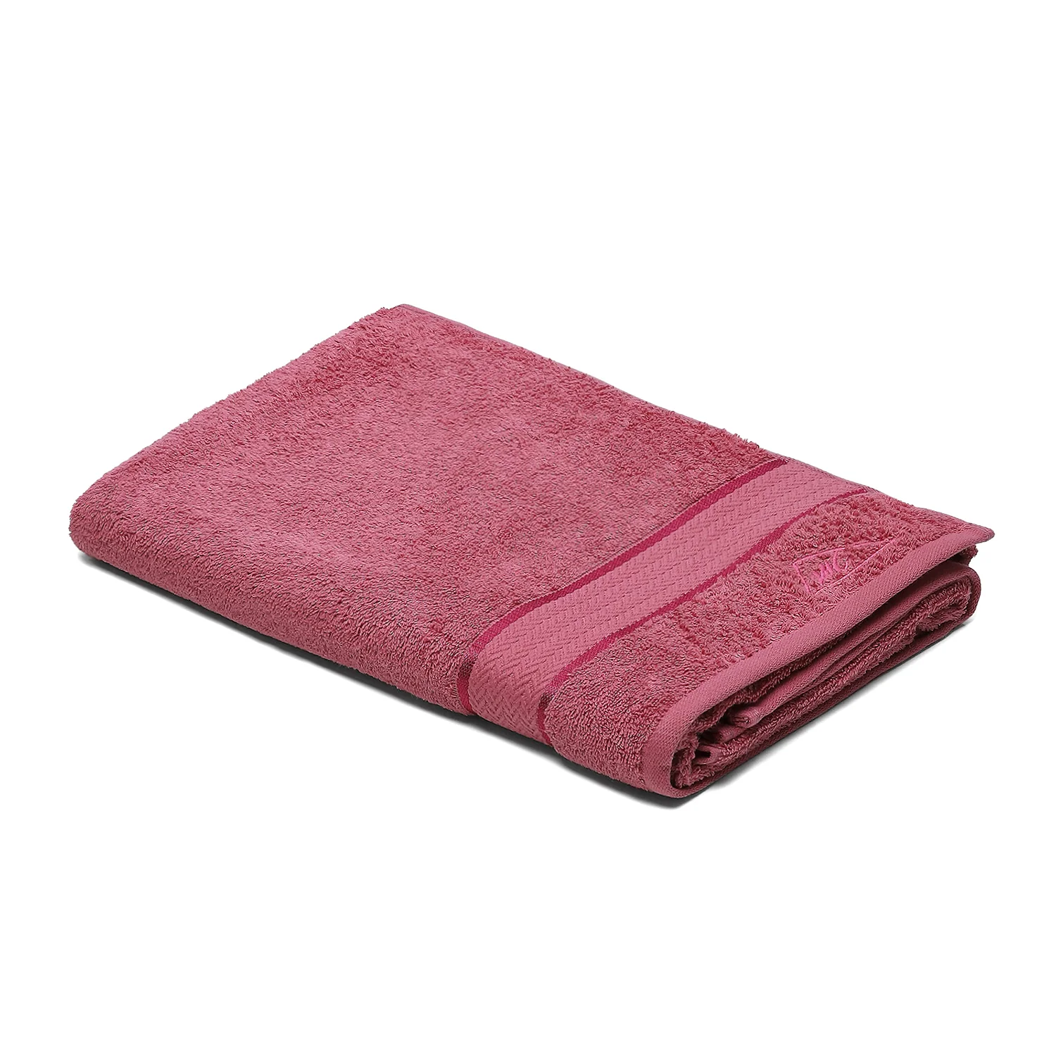Pink Cotton 450 GSM Bath Towel - Image 2