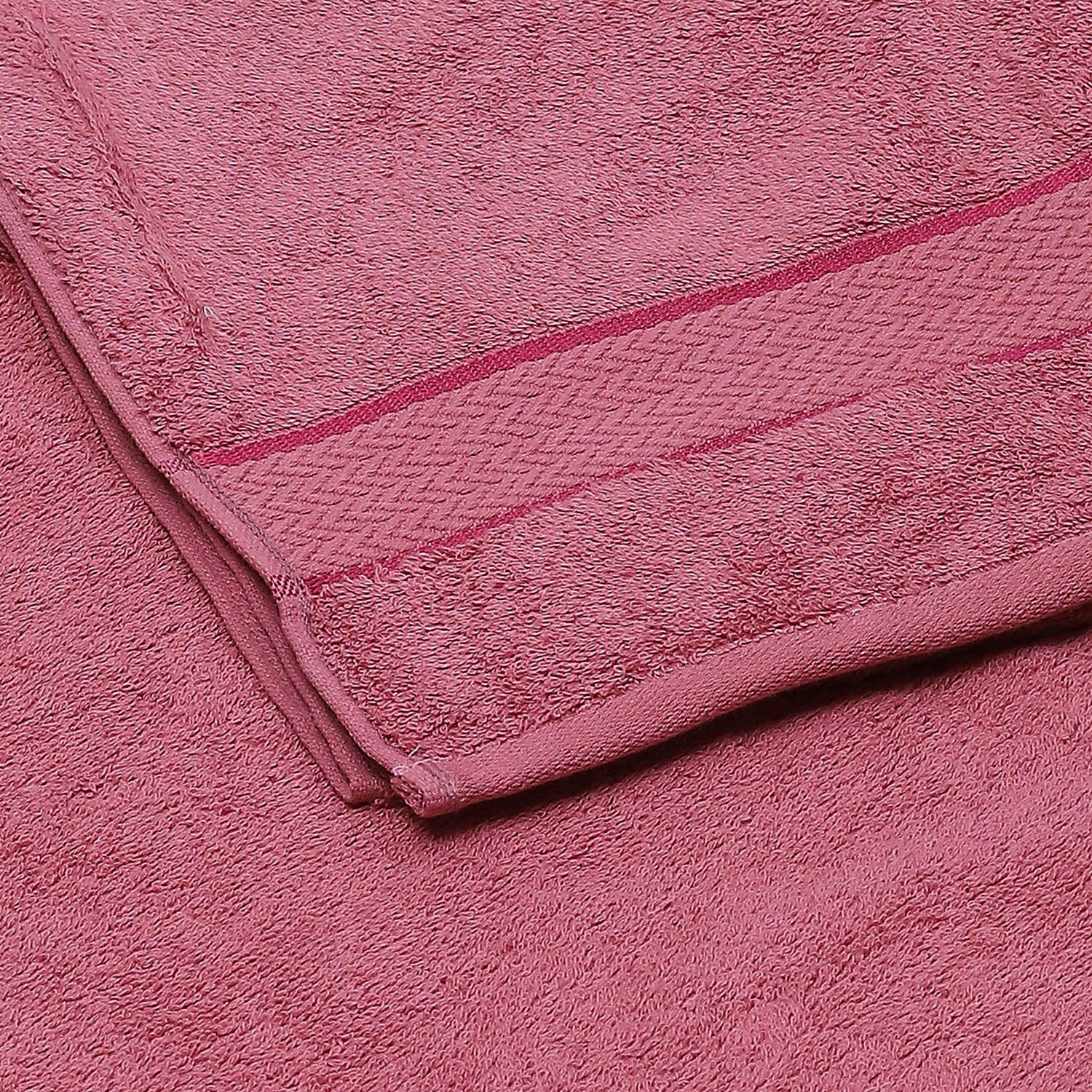Pink Cotton 450 GSM Bath Towel - Image 3