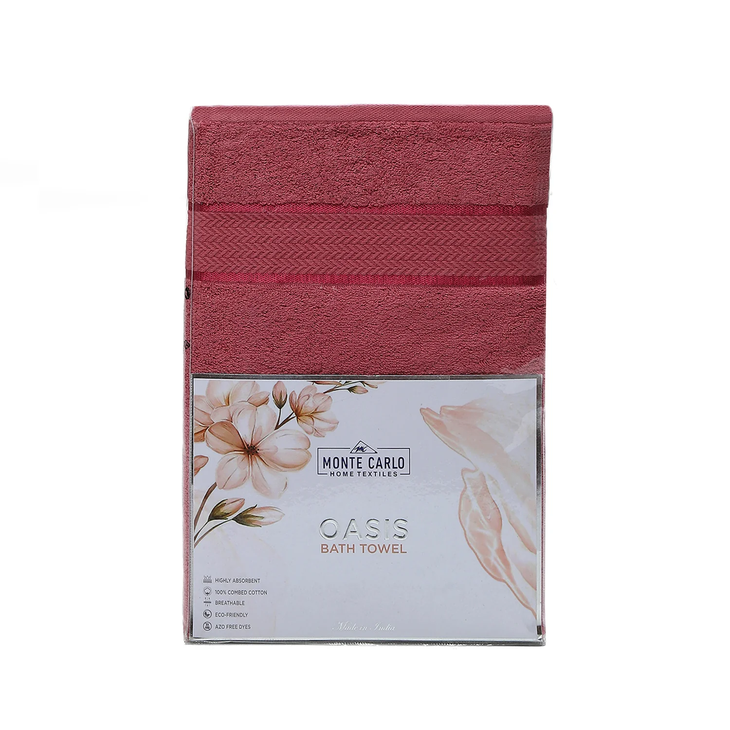 Pink Cotton 450 GSM Bath Towel - Image 5
