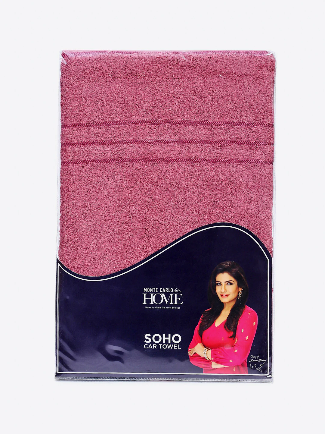 Pink Cotton Solid 350 GSM Car Towel (Soho) - Image 5