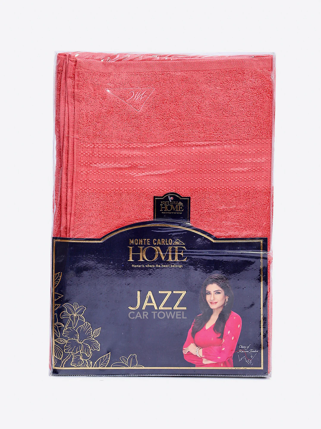 Pink Cotton Solid 400 GSM Car Towel (Jazz) - Image 5