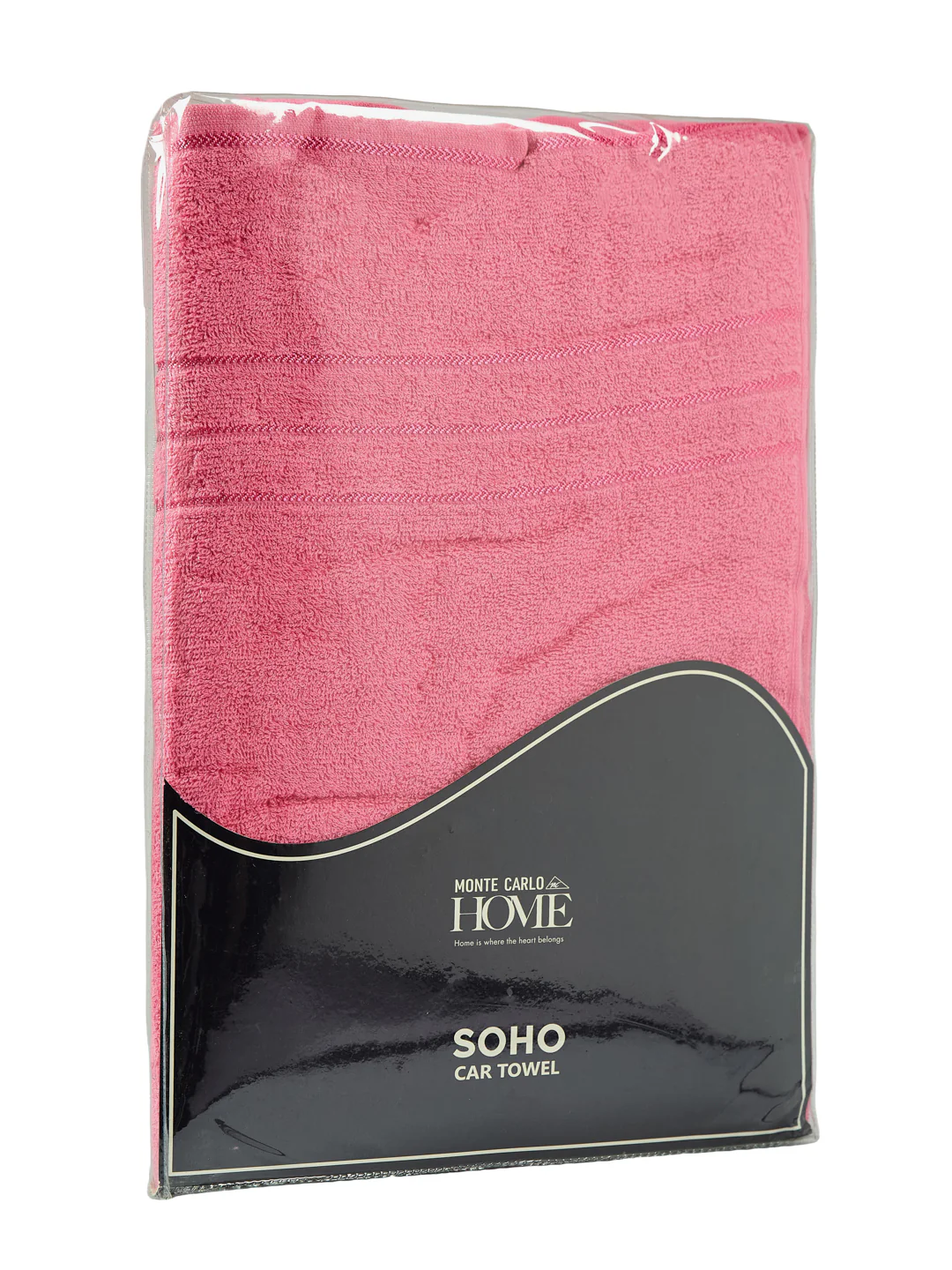 Pink Pure Cotton Solid 340 GSM Car Towel 1 Piece (Soho Collection) - Image 8