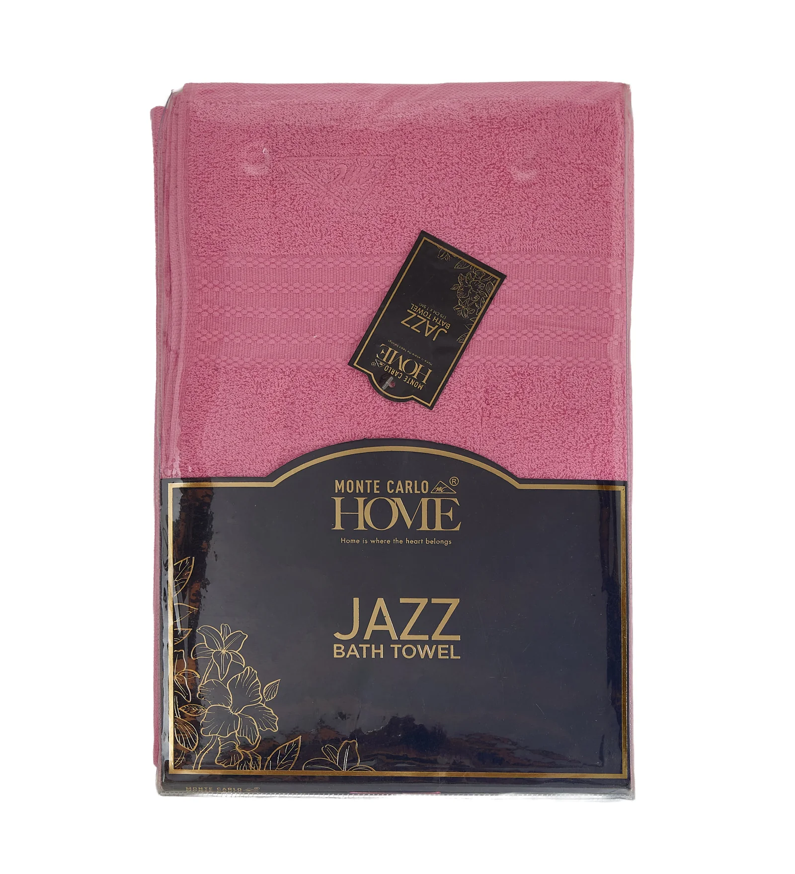Pink Pure Cotton Solid 380 GSM Bath Towel 1 Piece (Jazz Collection) - Image 9