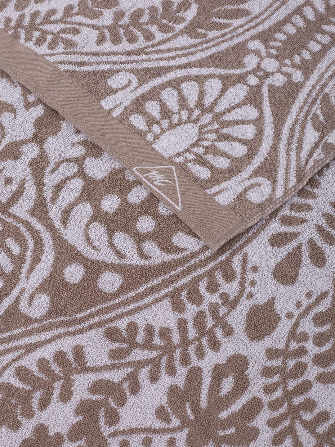 Premium Beige 100% Cotton Self Design 525 GSM Bath Towel Santorini 1 Pc Pvc Pack - Image 6