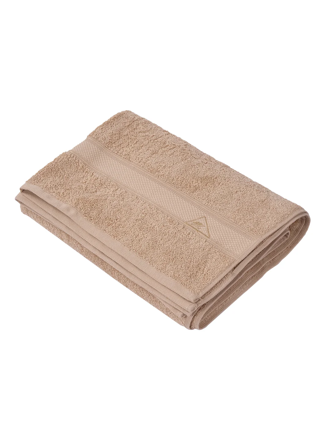 Premium Beige 100% Cotton Solid 525 GSM Bath Towel Iris 1 Pc Pvc Pack - Image 4