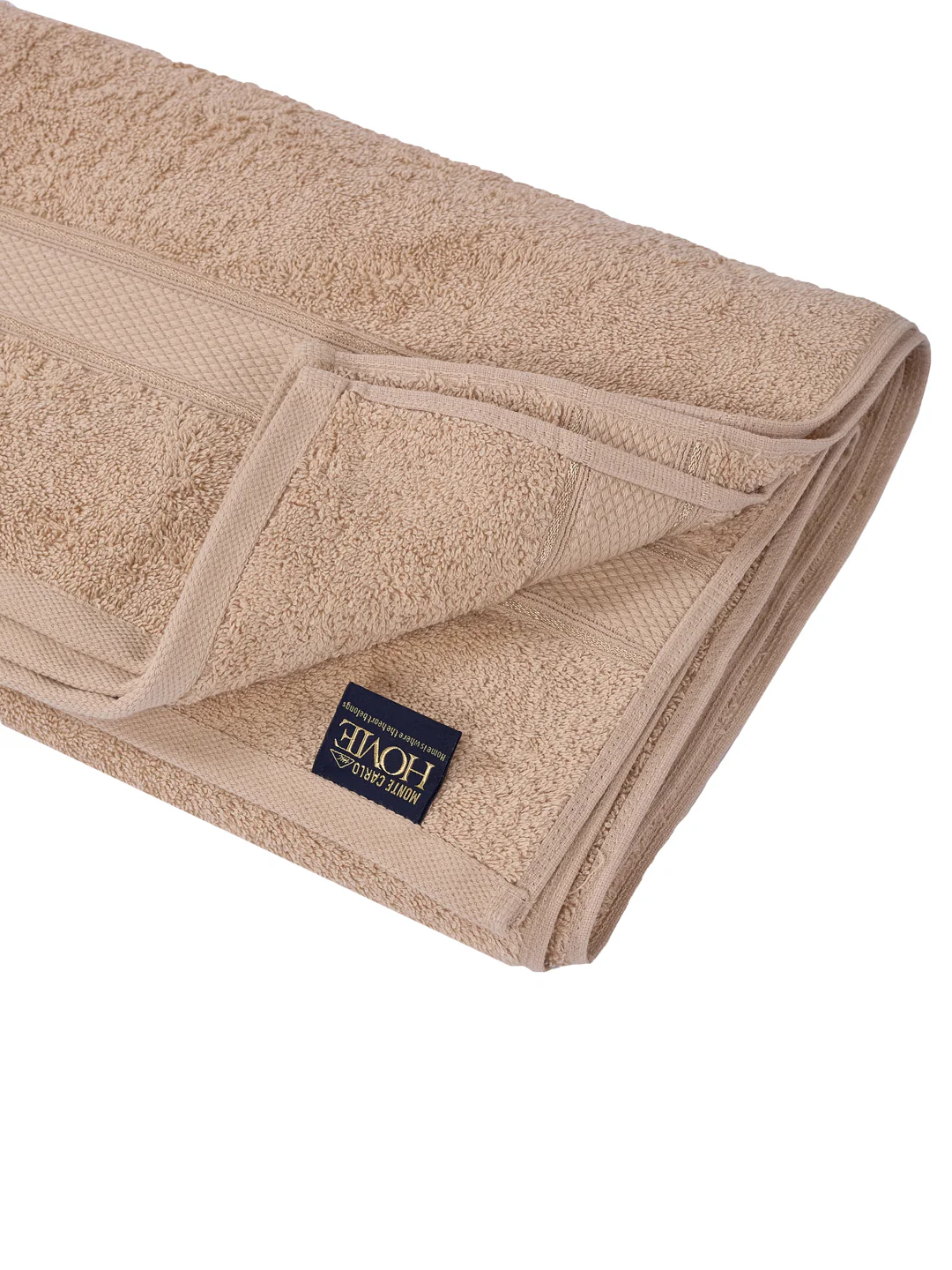 Premium Beige 100% Cotton Solid 525 GSM Bath Towel Iris 1 Pc Pvc Pack - Image 5