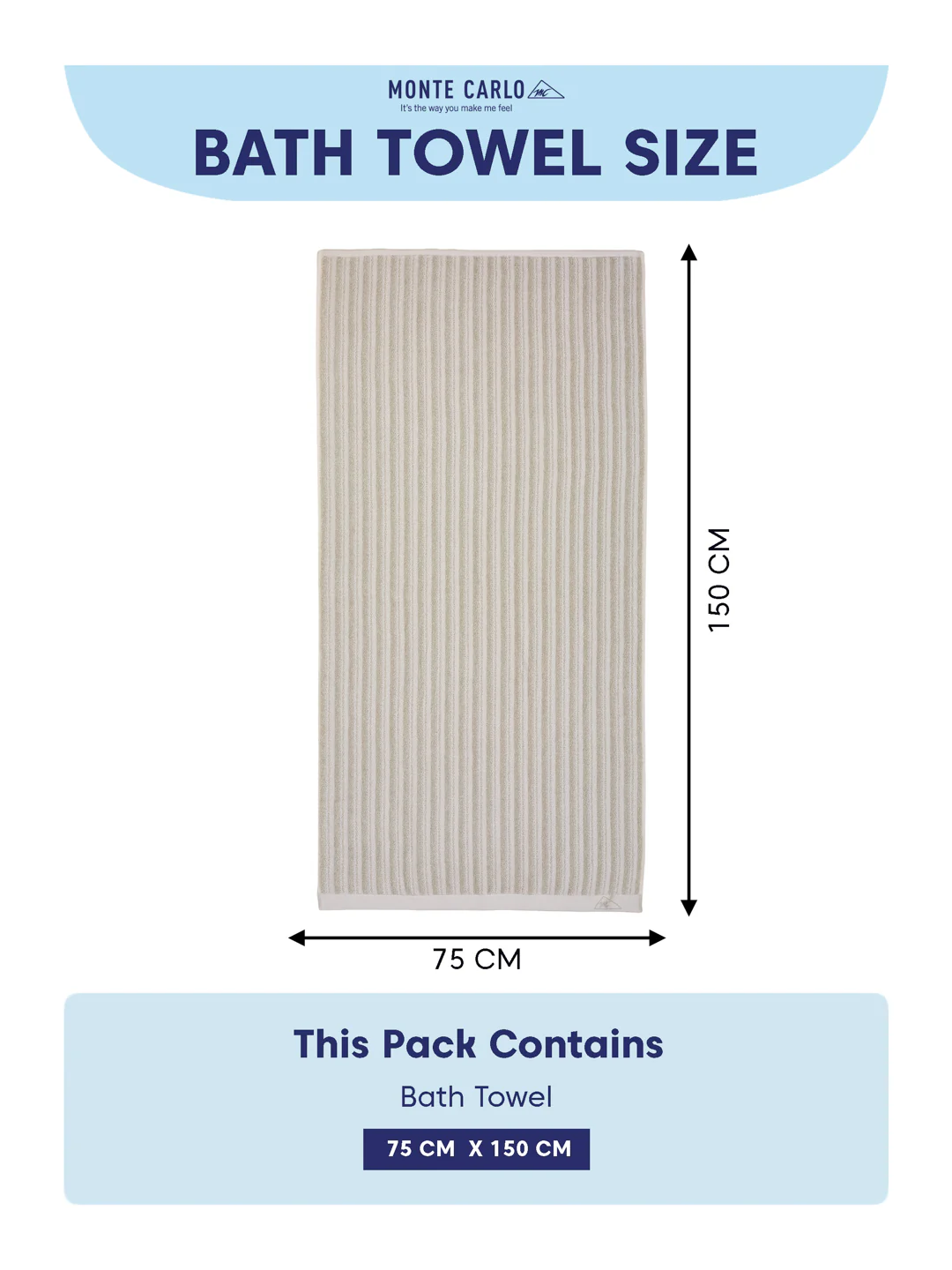 Premium Beige & White Pure Cotton Self Design 500 GSM Bath Towel 1 Piece (Green Weave Collection) - Image 8