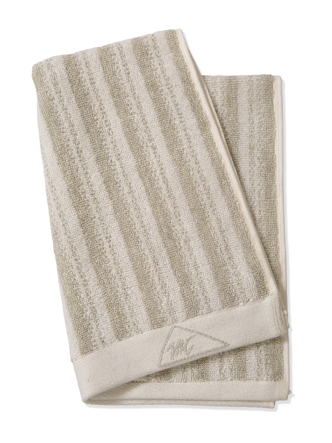 Premium Beige & White Pure Cotton Self Design 500 GSM Hand Towel 2 Pc Set (Green Weave Collection) - Image 7