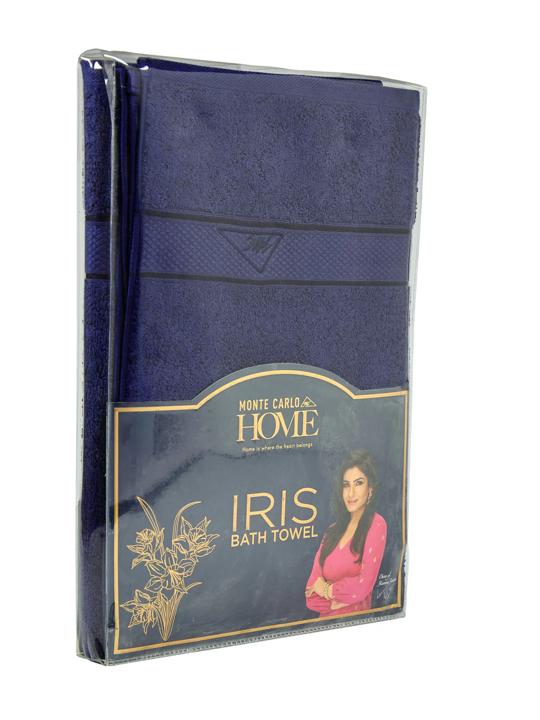 Premium Blue 100% Cotton Solid 525 GSM Bath Towel Iris 1 Pc Pvc Pack - Image 9