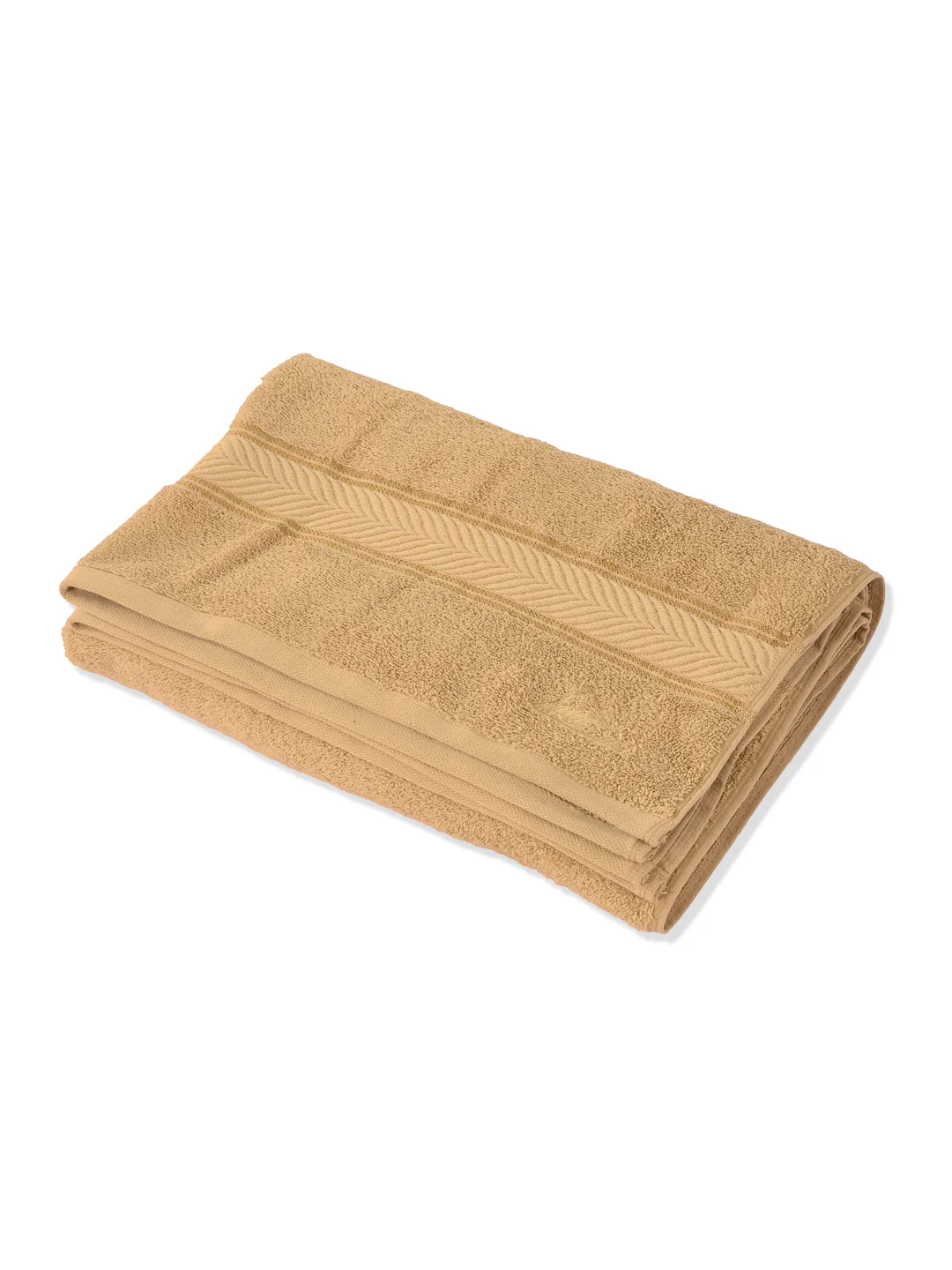 Premium Camel Brown 100% Cotton Solid 525 GSM Bath Towel Amber 1 Pc Pvc Pack - Image 4