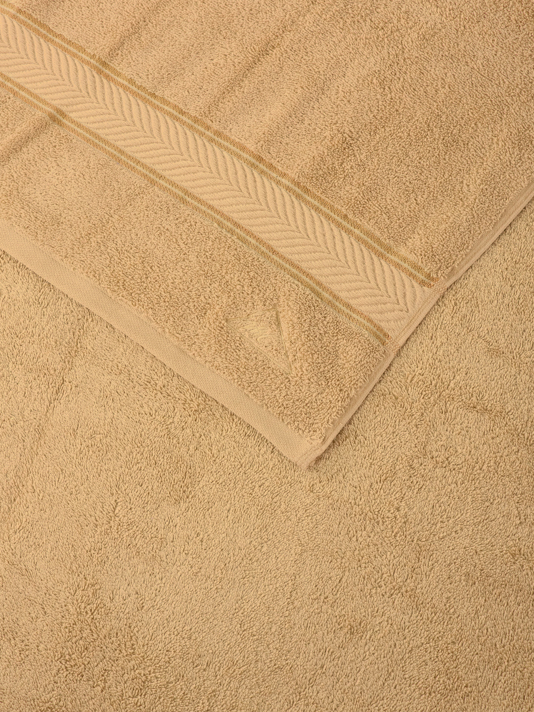 Premium Camel Brown 100% Cotton Solid 525 GSM Bath Towel Amber 1 Pc Pvc Pack - Image 6