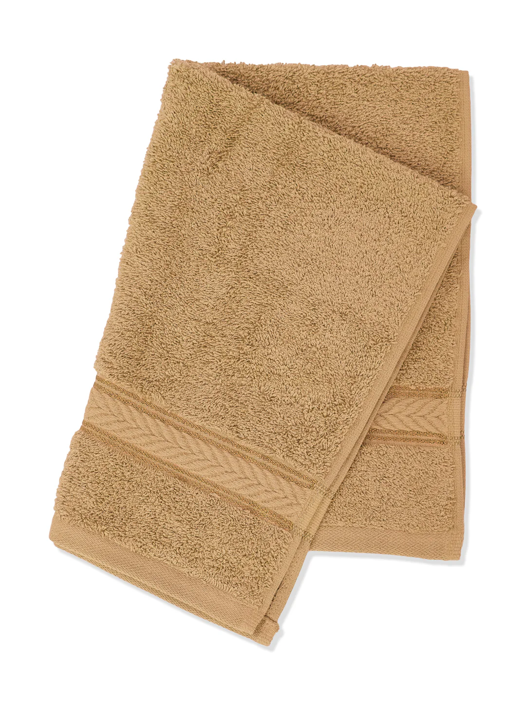 Premium Camel Brown 100% Cotton Solid 525 GSM Hand Towel Amber 2 Pc Set Pvc Pack - Image 7