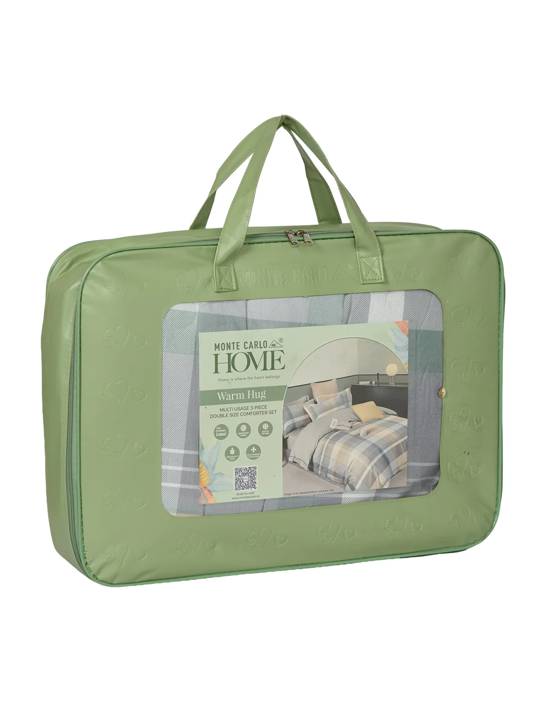 Premium Checked Double Bed 3 Ply 100 GSM Comforter Classique Warm Hug Collection Weight 2.5 kg - Image 13