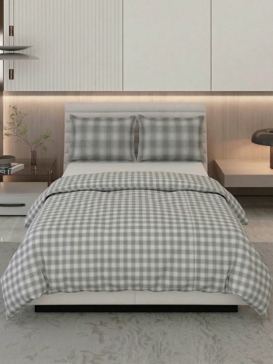Premium Checked Double Bed 3 Ply 100 GSM Comforter Classique Warm Hug Collection Weight 2.5 kg - Image 3