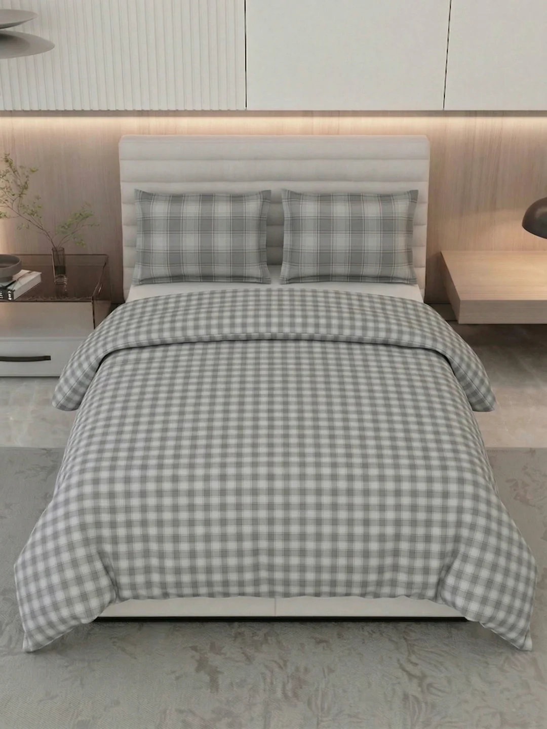 Premium Checked Double Bed 3 Ply 100 GSM Comforter Classique Warm Hug Collection Weight 2.5 kg - Image 4