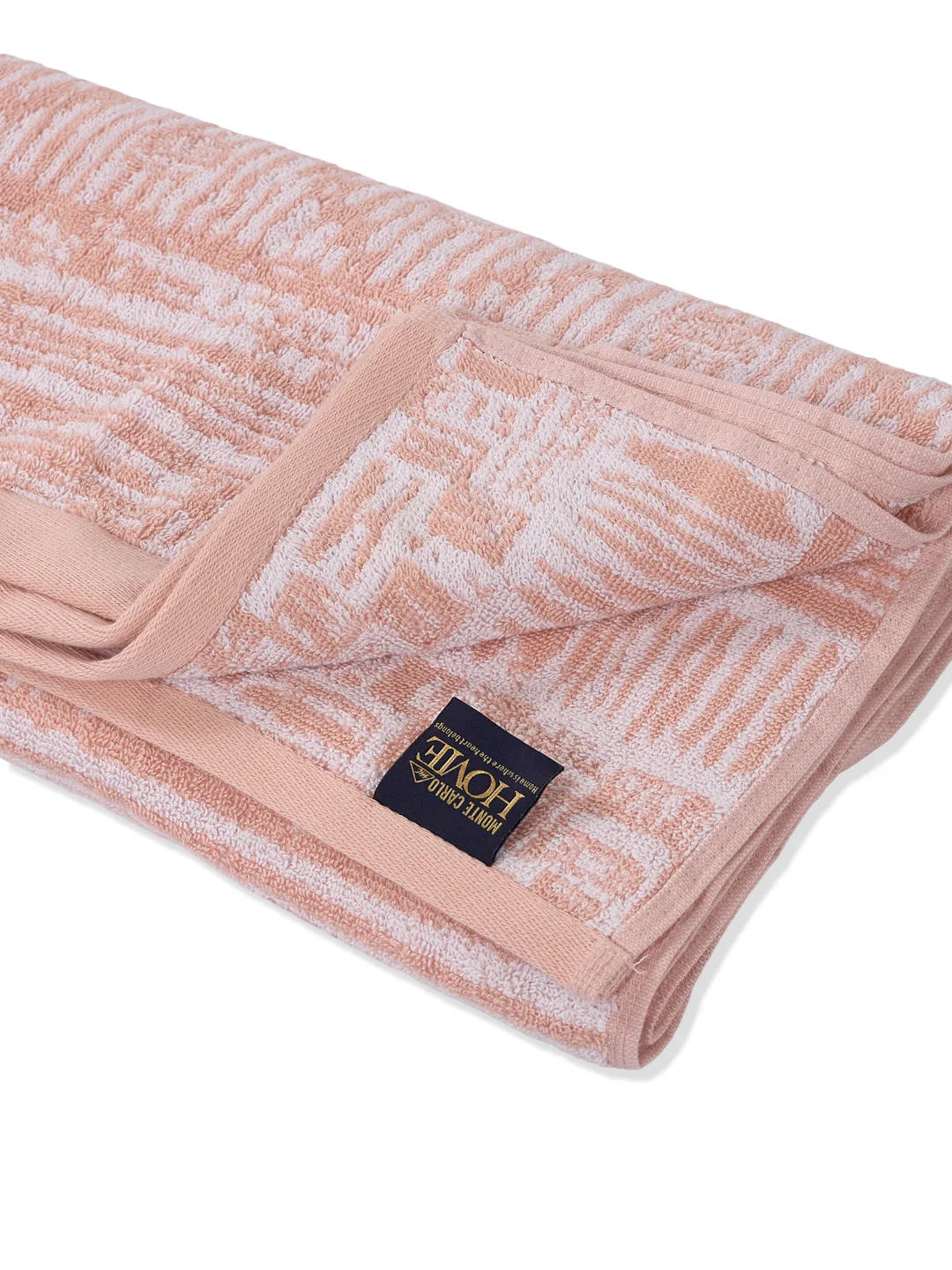 Premium Dusty Rose 100% Cotton Self Design 525 GSM Bath Towel Santorini 1 Pc Pvc Pack - Image 5