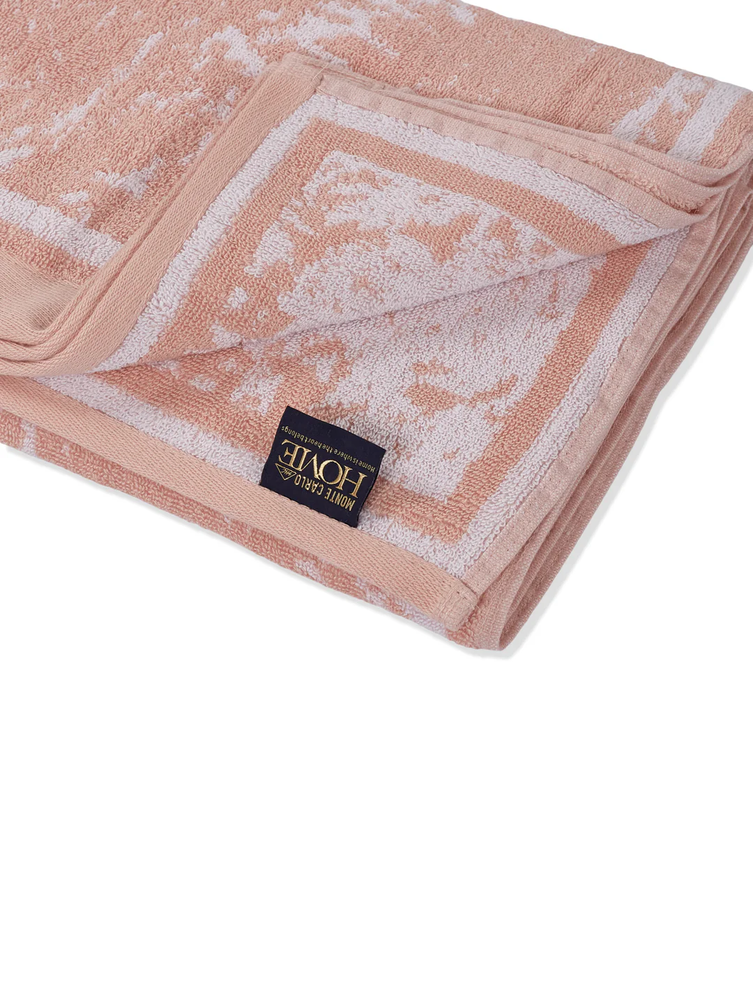 Premium Dusty Rose 100% Cotton Self Design 525 GSM Bath Towel Santorini 1 Pc Pvc Pack - Image 5