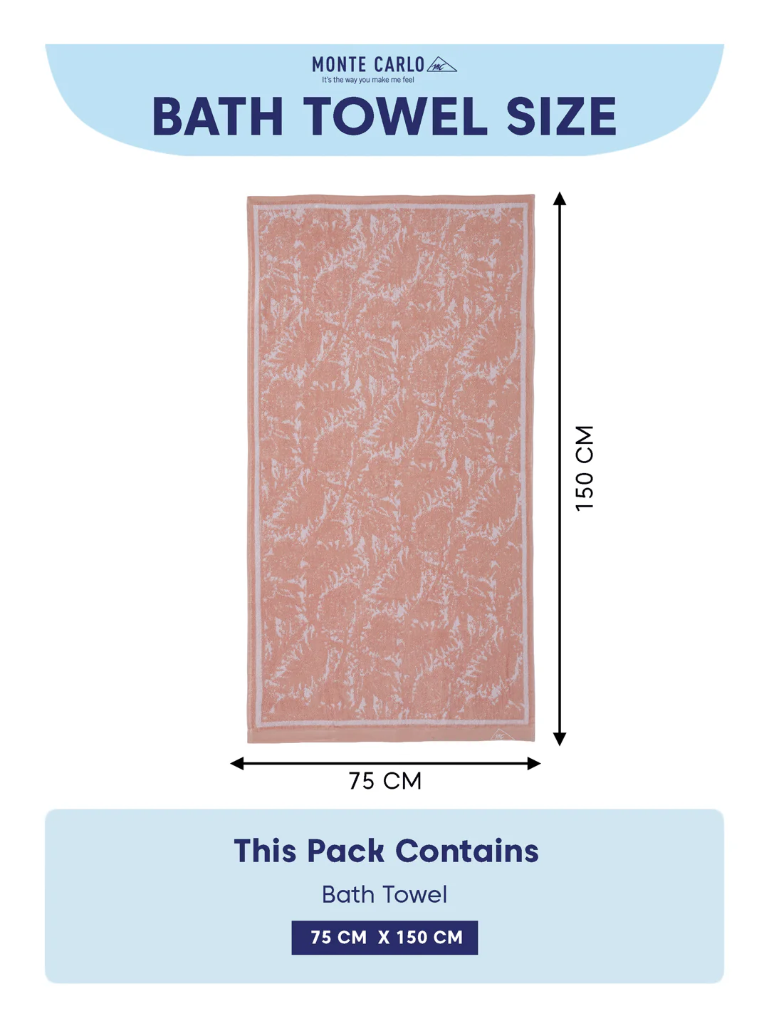 Premium Dusty Rose 100% Cotton Self Design 525 GSM Bath Towel Santorini 1 Pc Pvc Pack - Image 8