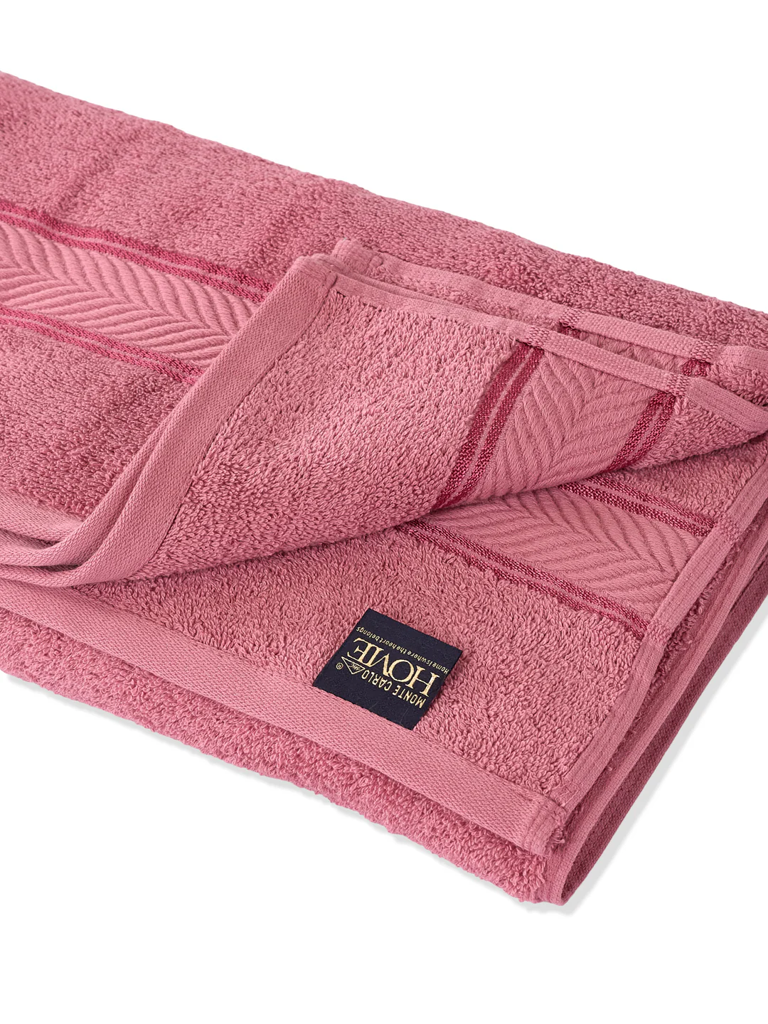 Premium Dusty Rose 100% Cotton Solid 525 GSM Bath Towel Amber 1 Pc Pvc Pack - Image 5