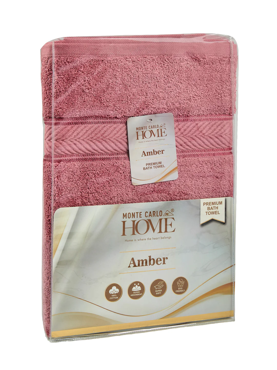 Premium Dusty Rose 100% Cotton Solid 525 GSM Bath Towel Amber 1 Pc Pvc Pack - Image 9