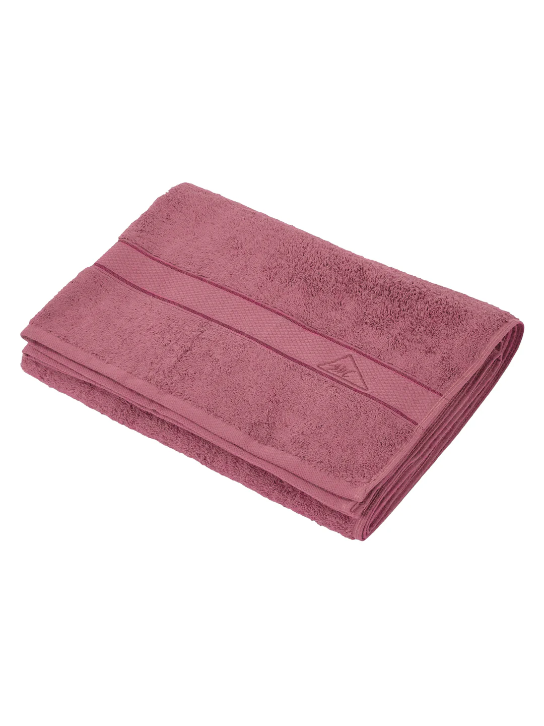 Premium Dusty Rose 100% Cotton Solid 525 GSM Bath Towel Iris 1 Pc Pvc Pack - Image 4