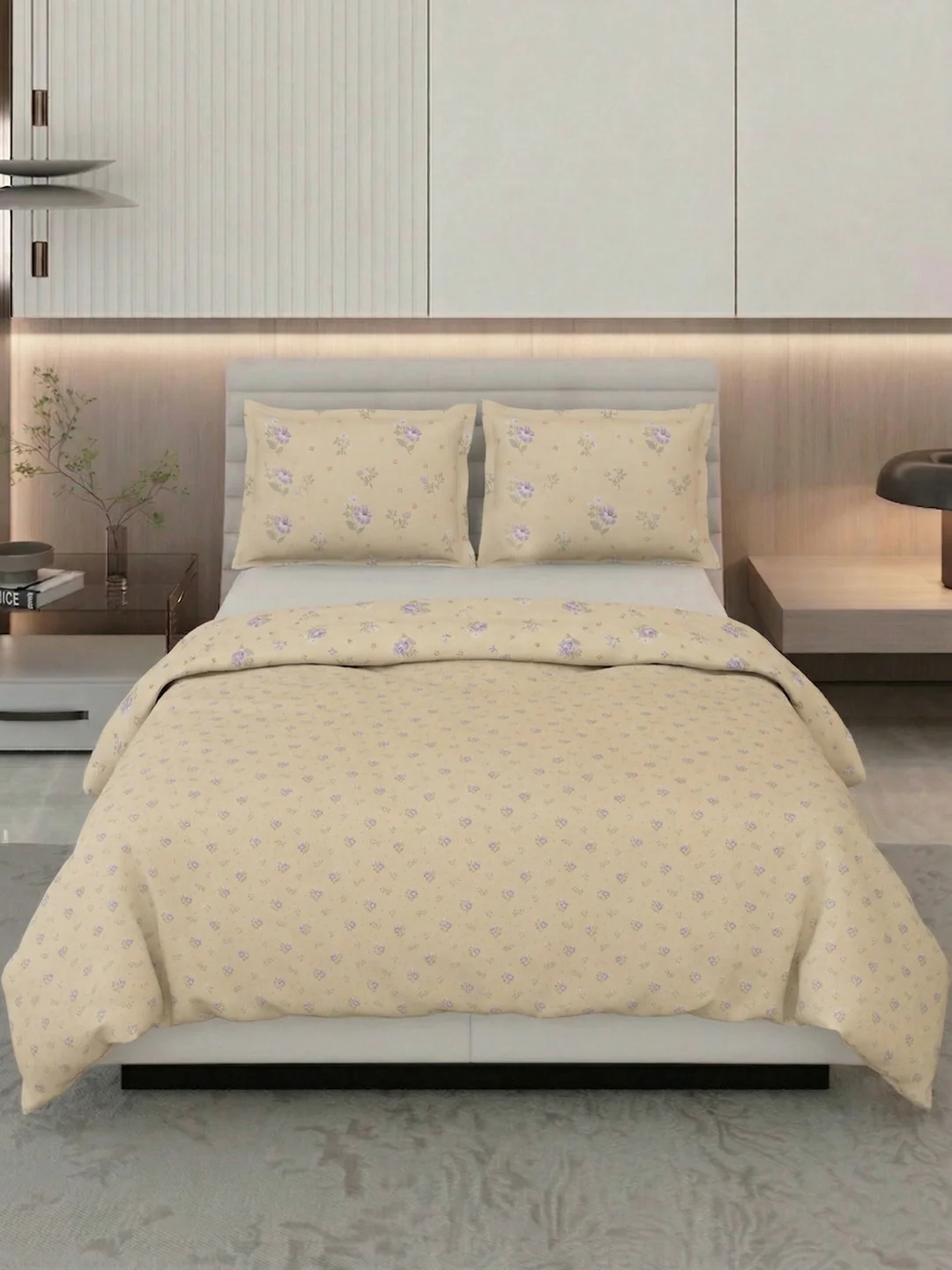 Premium Floral Print Double Bed 3 Ply 100 GSM Comforter Classique Warm Hug Collection Weight 2.5 kg - Image 3