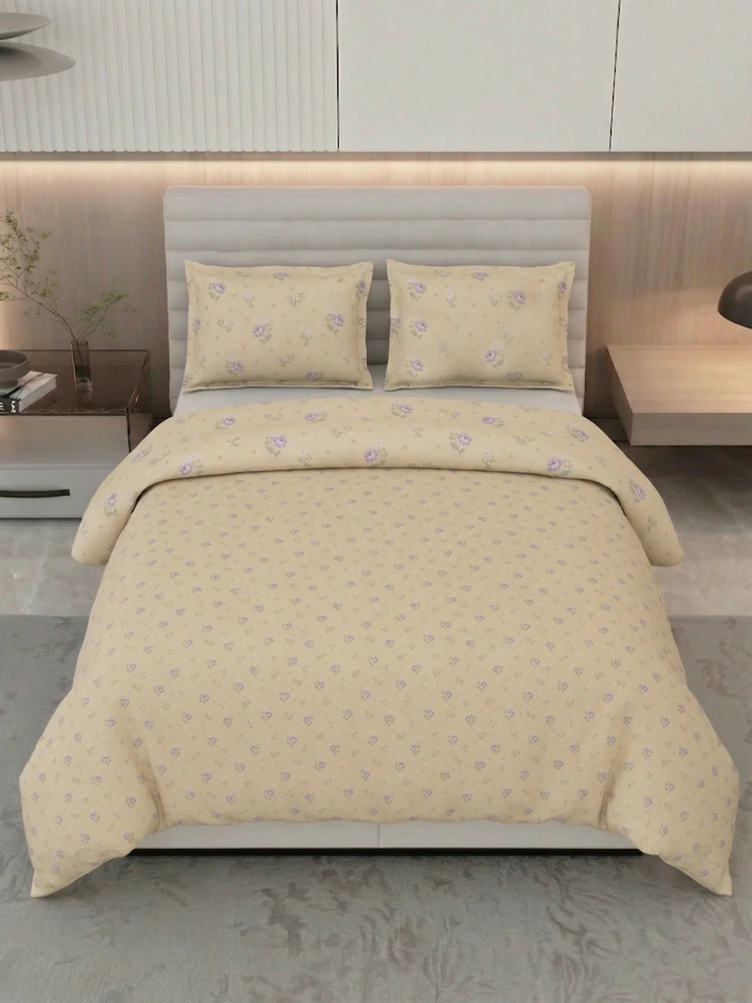 Premium Floral Print Double Bed 3 Ply 100 GSM Comforter Classique Warm Hug Collection Weight 2.5 kg - Image 4