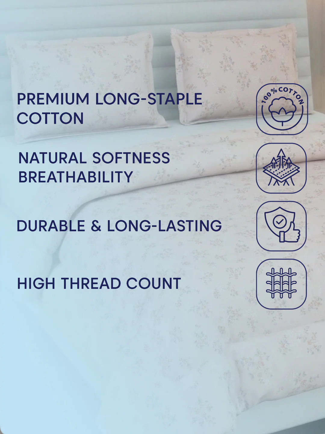 Premium Floral Print Double Bed 3 Ply 100 GSM Comforter Classique Warm Hug Collection Weight 2.5 kg - Image 11
