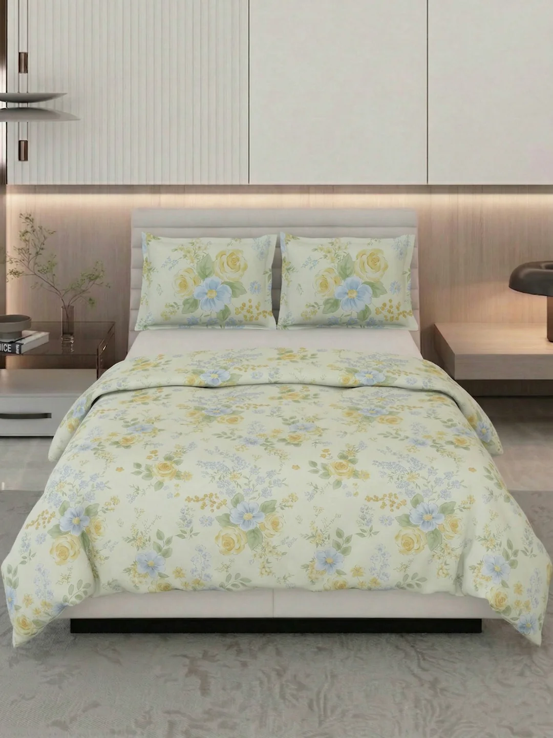 Premium Floral Print Double Bed 3 Ply 100 GSM Comforter Classique Warm Hug Collection Weight 2.5 kg - Image 3