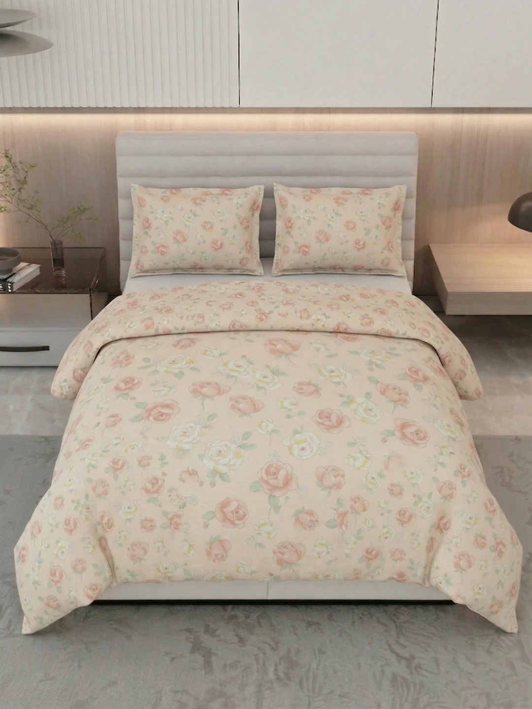 Premium Floral Print Double Bed 3 Ply 100 GSM Comforter Classique Warm Hug Collection Weight 2.5 kg - Image 4