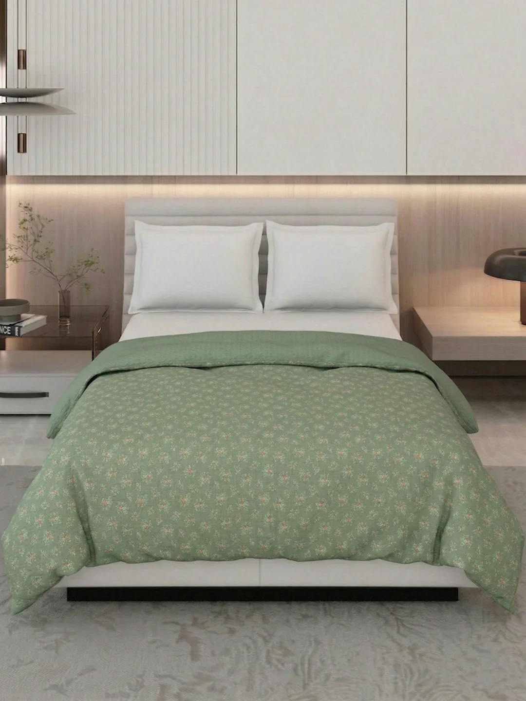 Premium Floral Print King Size 3 Ply 90 GSM Comforter Comfort Collection Weight 2.3 kg - Image 3