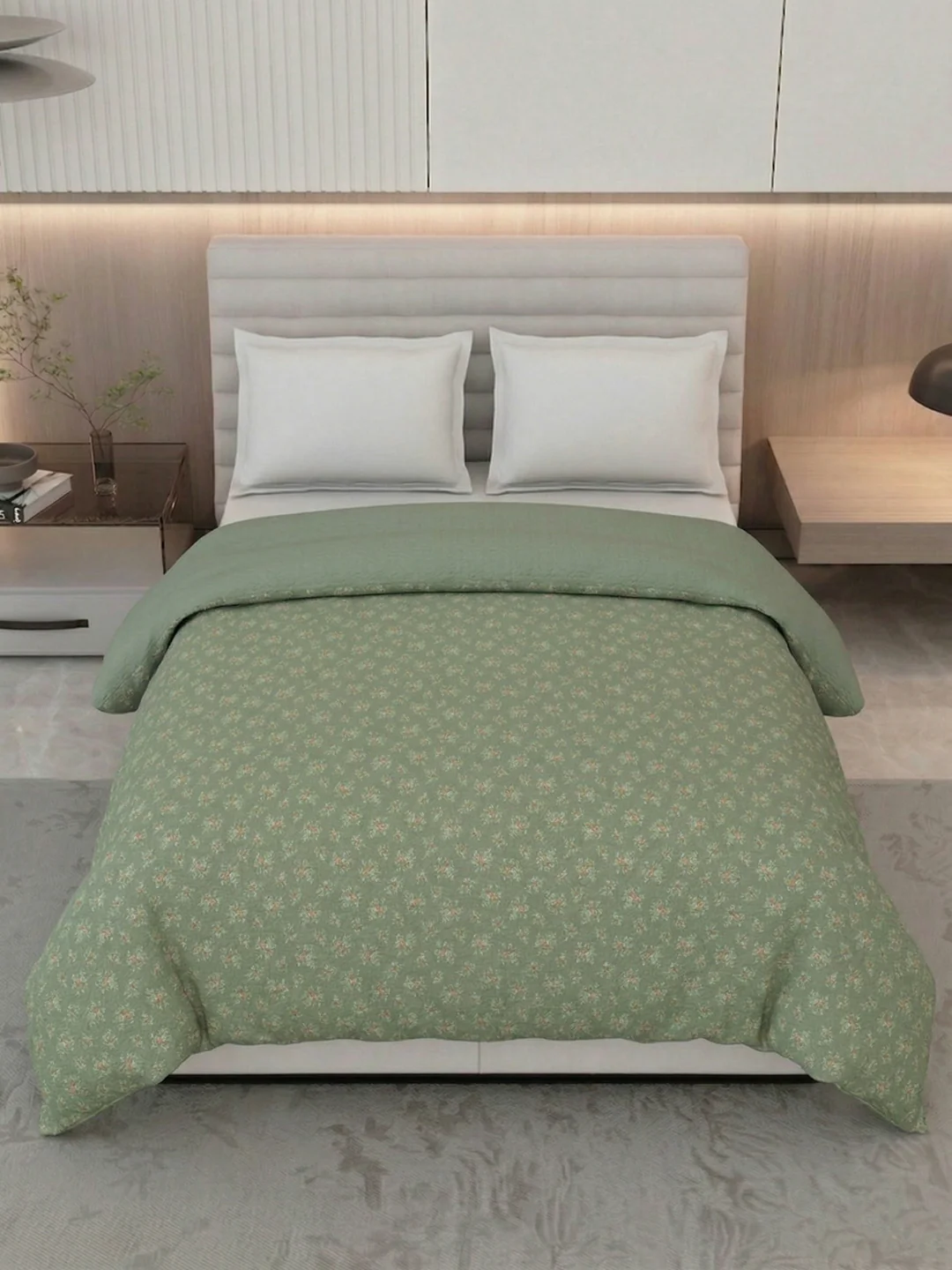 Premium Floral Print King Size 3 Ply 90 GSM Comforter Comfort Collection Weight 2.3 kg - Image 4