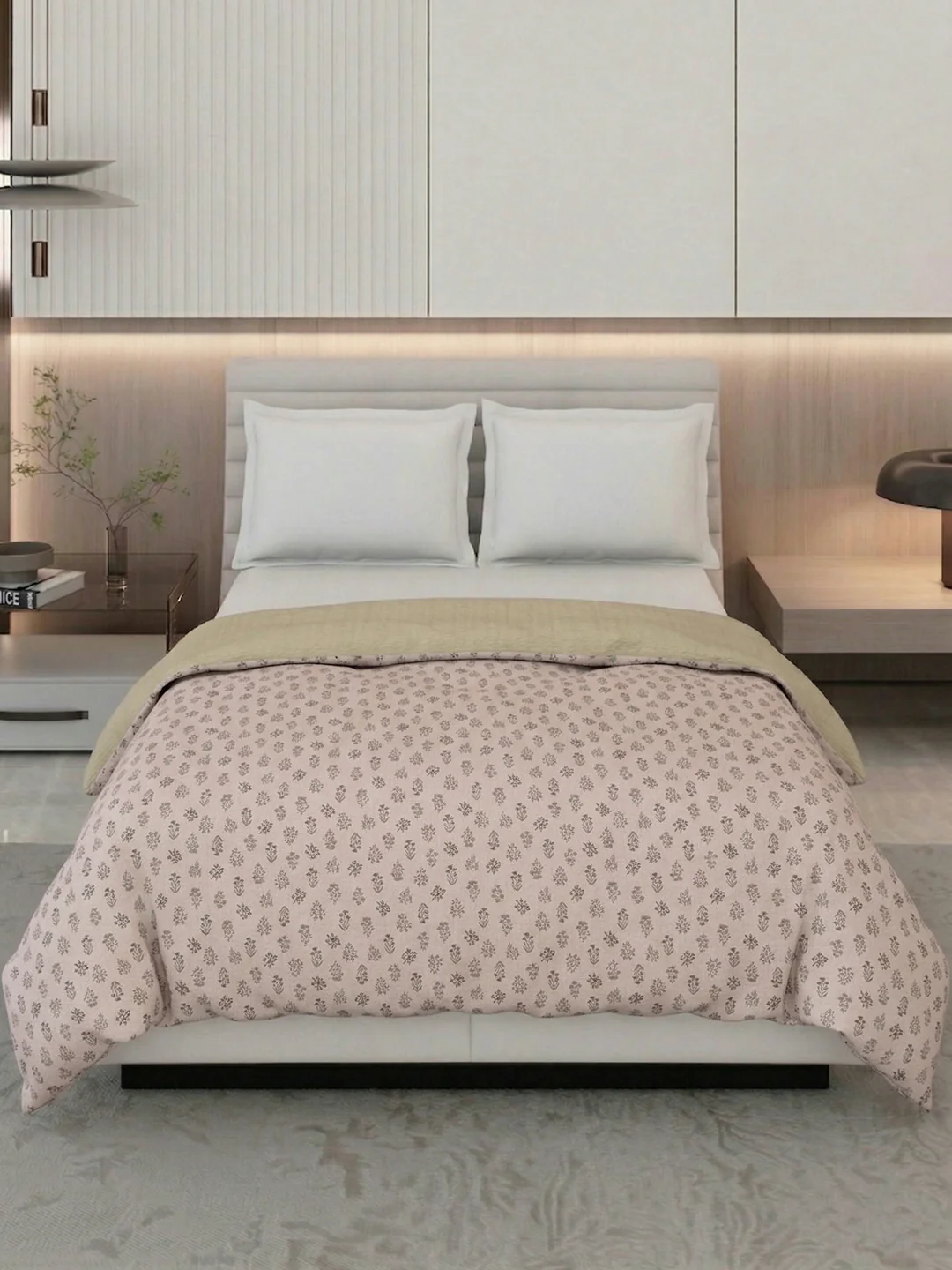 Premium Floral Print King Size 3 Ply 90 GSM Comforter Comfort Collection Weight 2.3 kg - Image 3