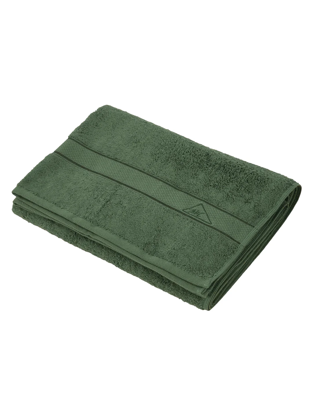 Premium Green 100% Cotton Solid 525 GSM Bath Towel Iris 1 Pc Pvc Pack - Image 4
