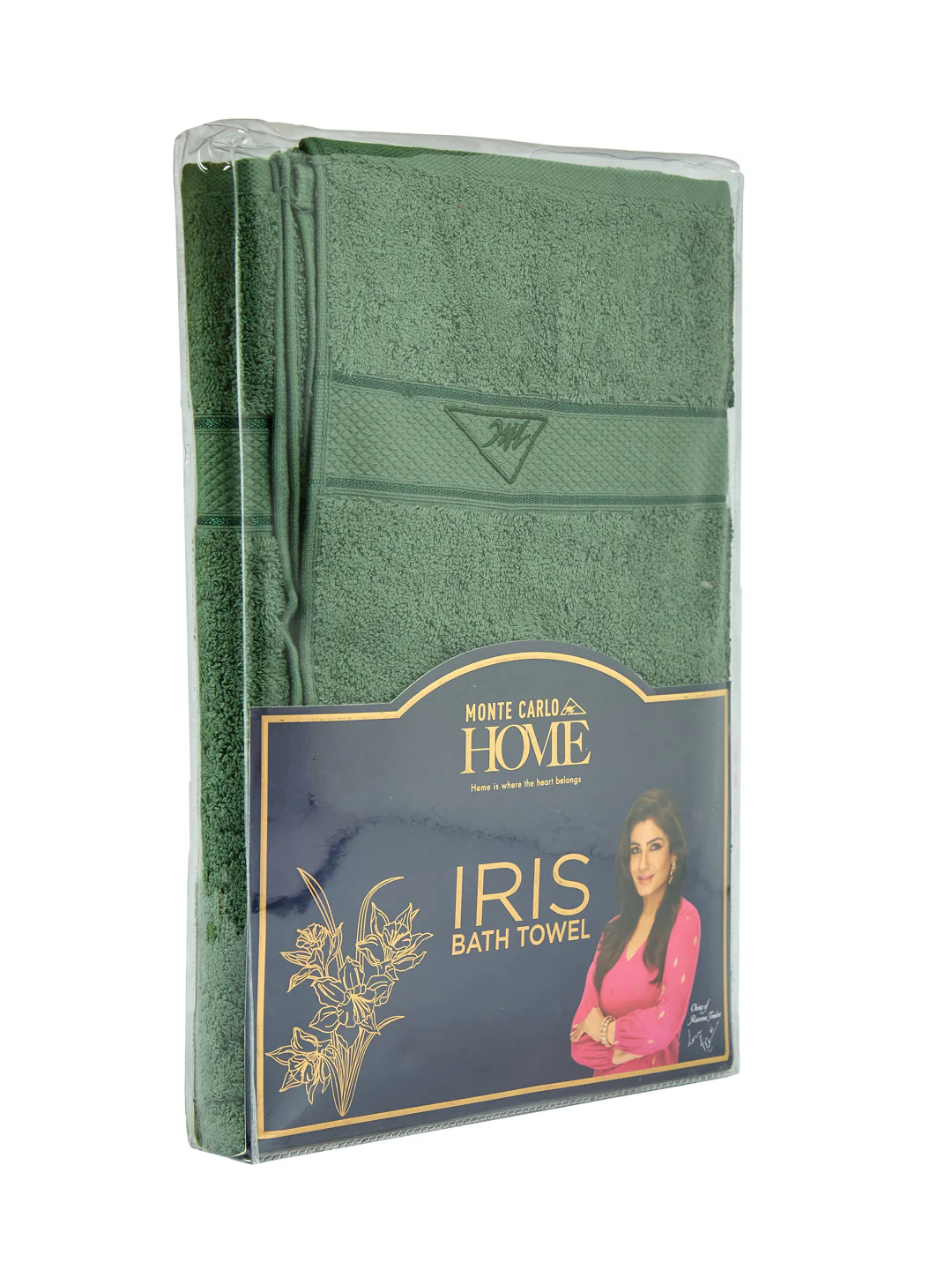 Premium Green 100% Cotton Solid 525 GSM Bath Towel Iris 1 Pc Pvc Pack - Image 9