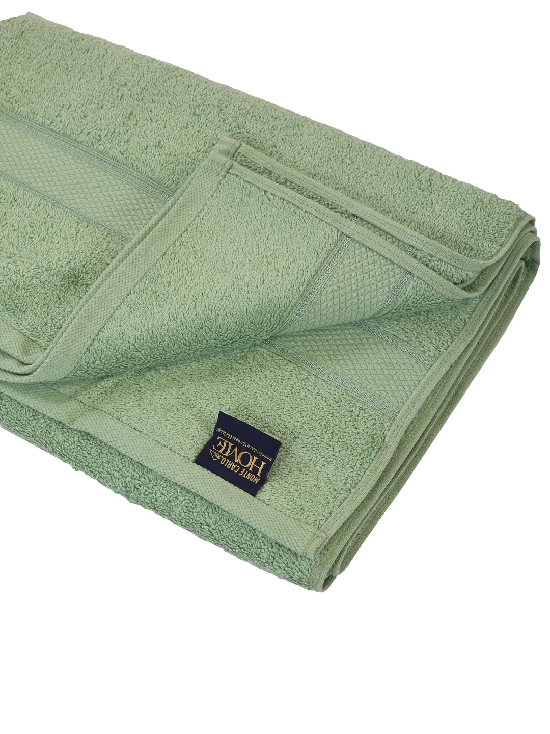 Premium Green 100% Cotton Solid 525 GSM Bath Towel Iris 1 Pc Pvc Pack - Image 4