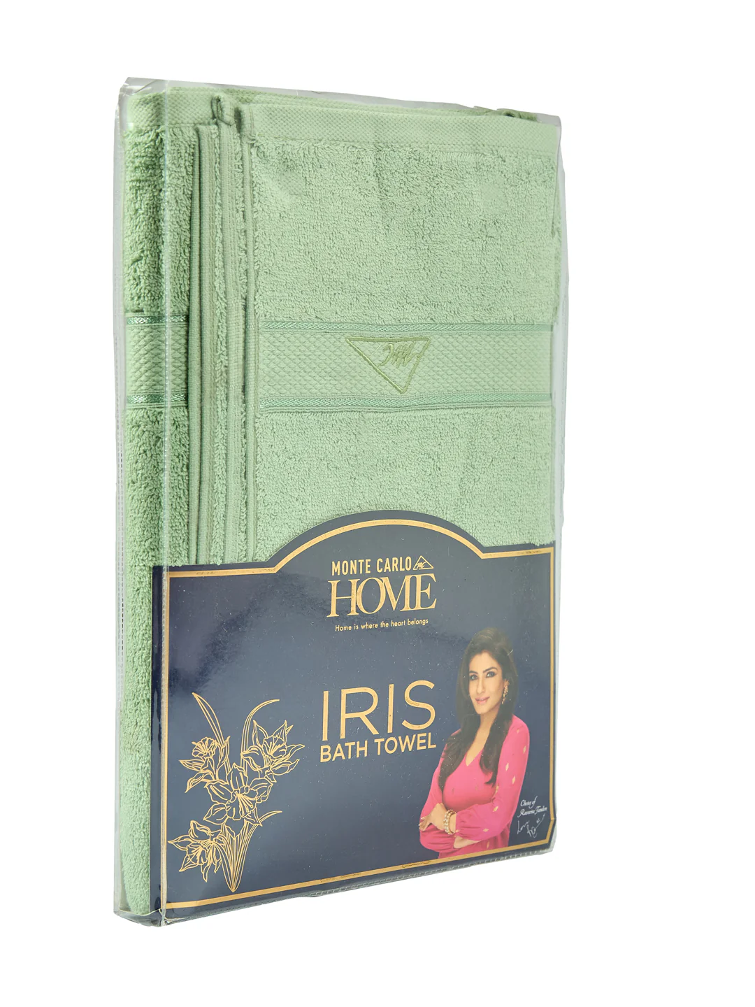 Premium Green 100% Cotton Solid 525 GSM Bath Towel Iris 1 Pc Pvc Pack - Image 9