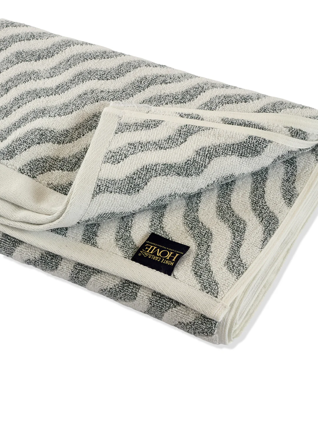 Premium Green & White Pure Cotton Self Design 500 GSM Bath Towel 1 Piece (Green Weave Collection) - Image 5