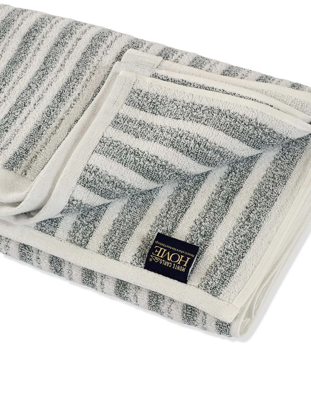 Premium Green & White Pure Cotton Self Design 500 GSM Bath Towel 1 Piece (Green Weave Collection) - Image 5