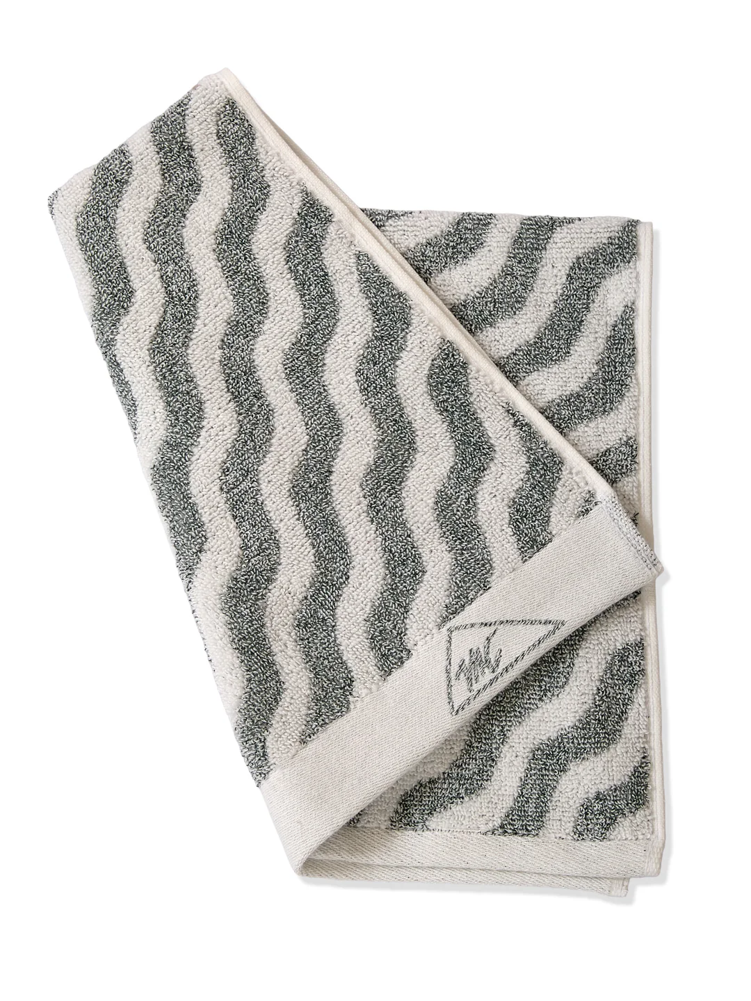 Premium Green & White Pure Cotton Self Design 500 GSM Hand Towel 2 Pc Set (Green Weave Collection) - Image 7