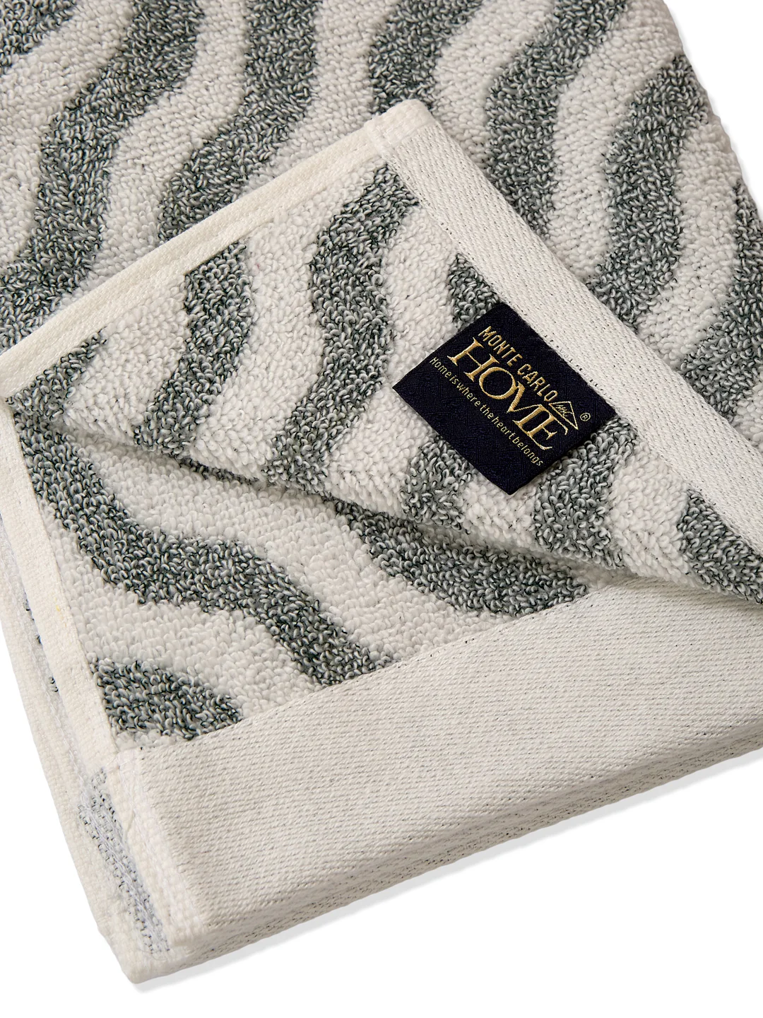 Premium Green & White Pure Cotton Self Design 500 GSM Hand Towel 2 Pc Set (Green Weave Collection) - Image 8