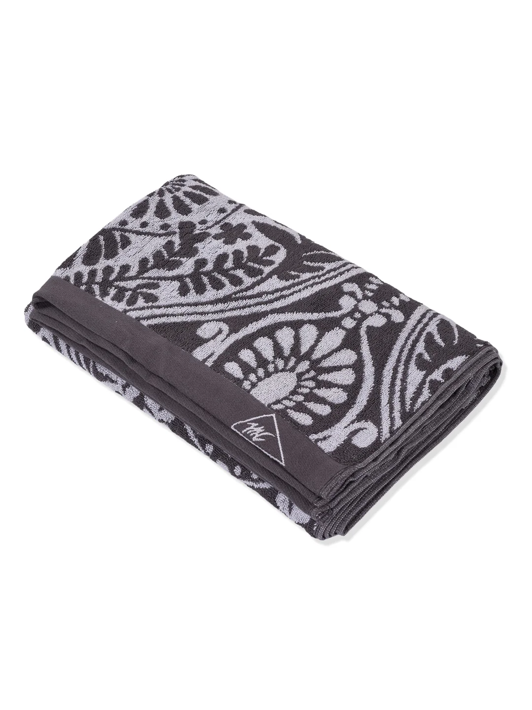 Premium Grey 100% Cotton Self Design 525 GSM Bath Towel Santorini 1 Pc Pvc Pack - Image 4